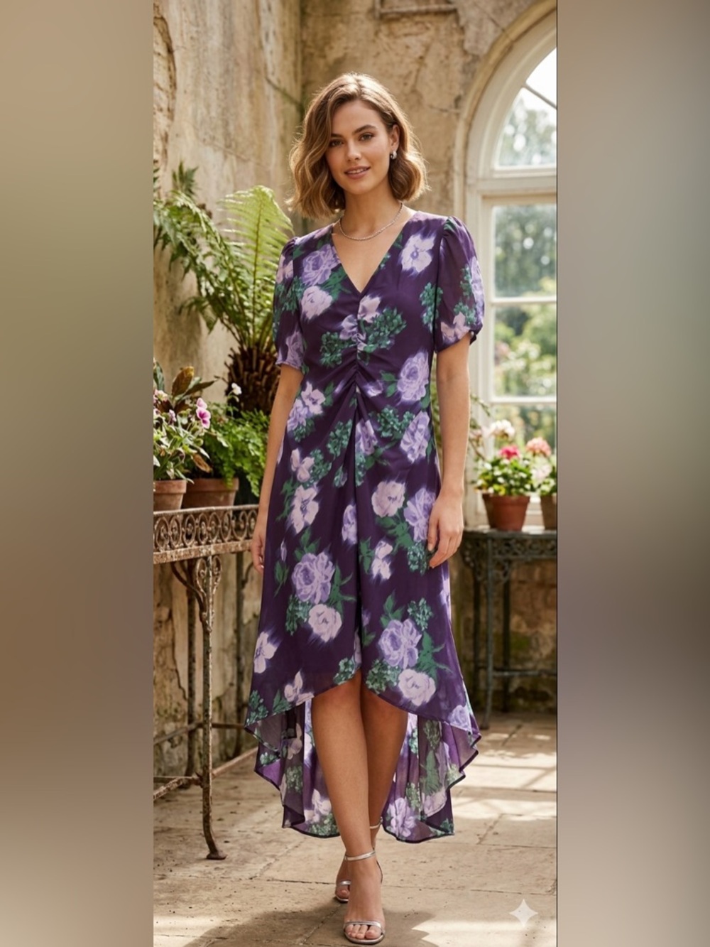 A New Day Purple Floral Maxi Dress